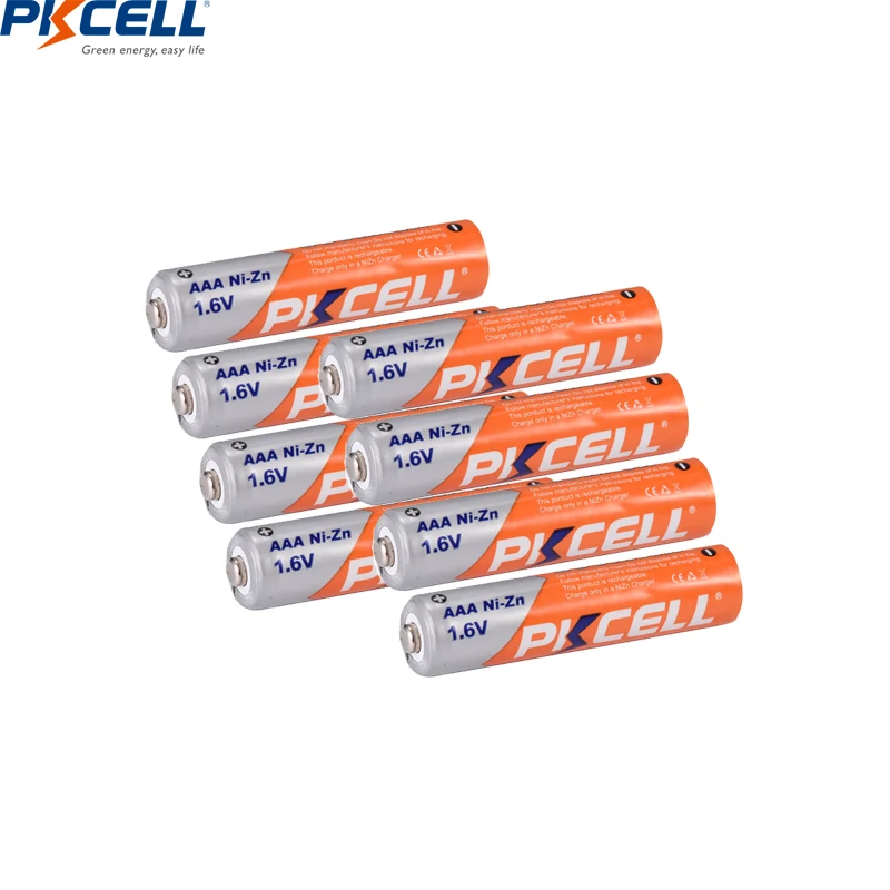 8PC PKCELL1.6V AAA Battery NIZN AAA Rechargeable batteries Ni-Zn 900mWh With 2PC Battery Hold Case Box AA AAA for toys camera