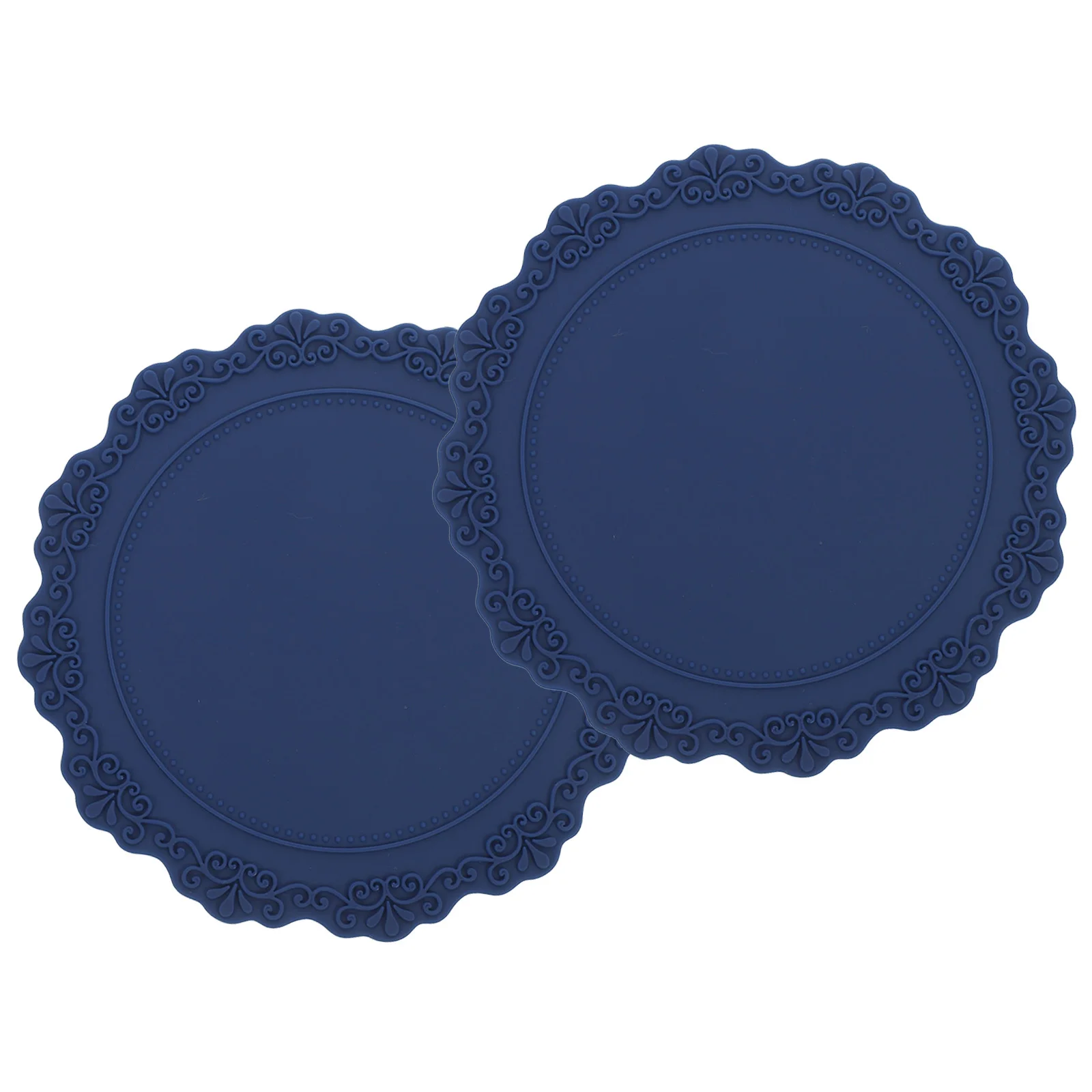 

2Pcs Embossed Silicone Table Mats Waterproof Place Mats for Kitchen Dining Table Supplies Decorations Kitchen Supplies