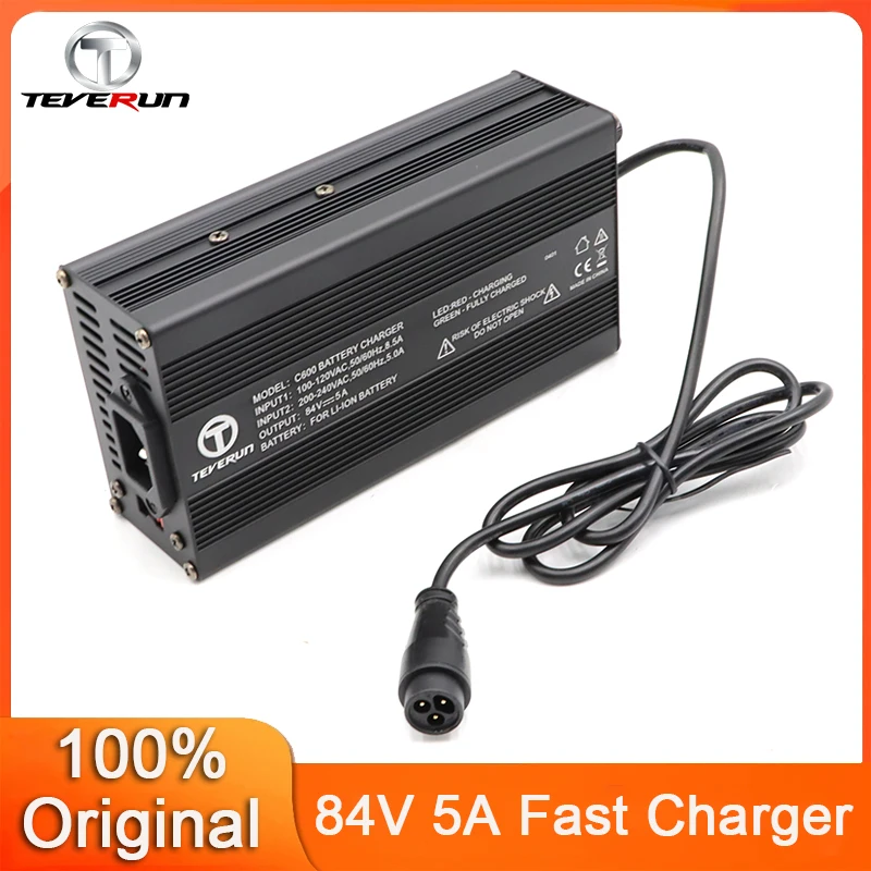 

Original 84V 5A Fast Charger For Teverun Fighter Supreme/7260R E-Scooter Verified&Non-Verified Version Charger Official Parts