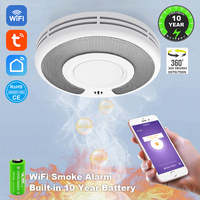 High Quality WiFi Tuya Smart Smoke Detector Sensor Built-in 10 Year Battery For  Home Safety Living Room Kitchen Shop Fire Alarm