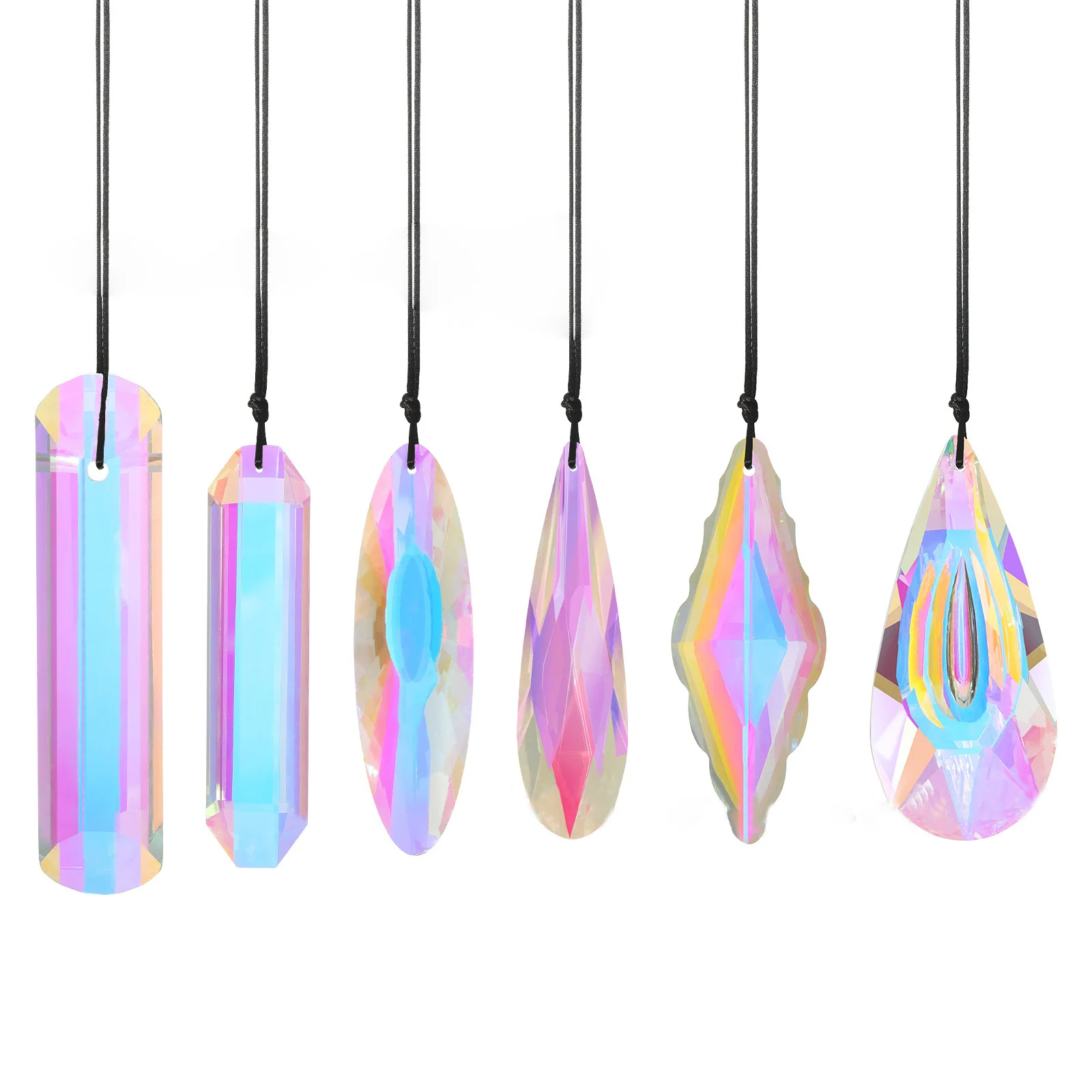 Large Crystal Sun Catcher Prisms AB Colored Hanging Suncatchers Rainbow Maker for Windows Room Chandelier Garden Home Decor