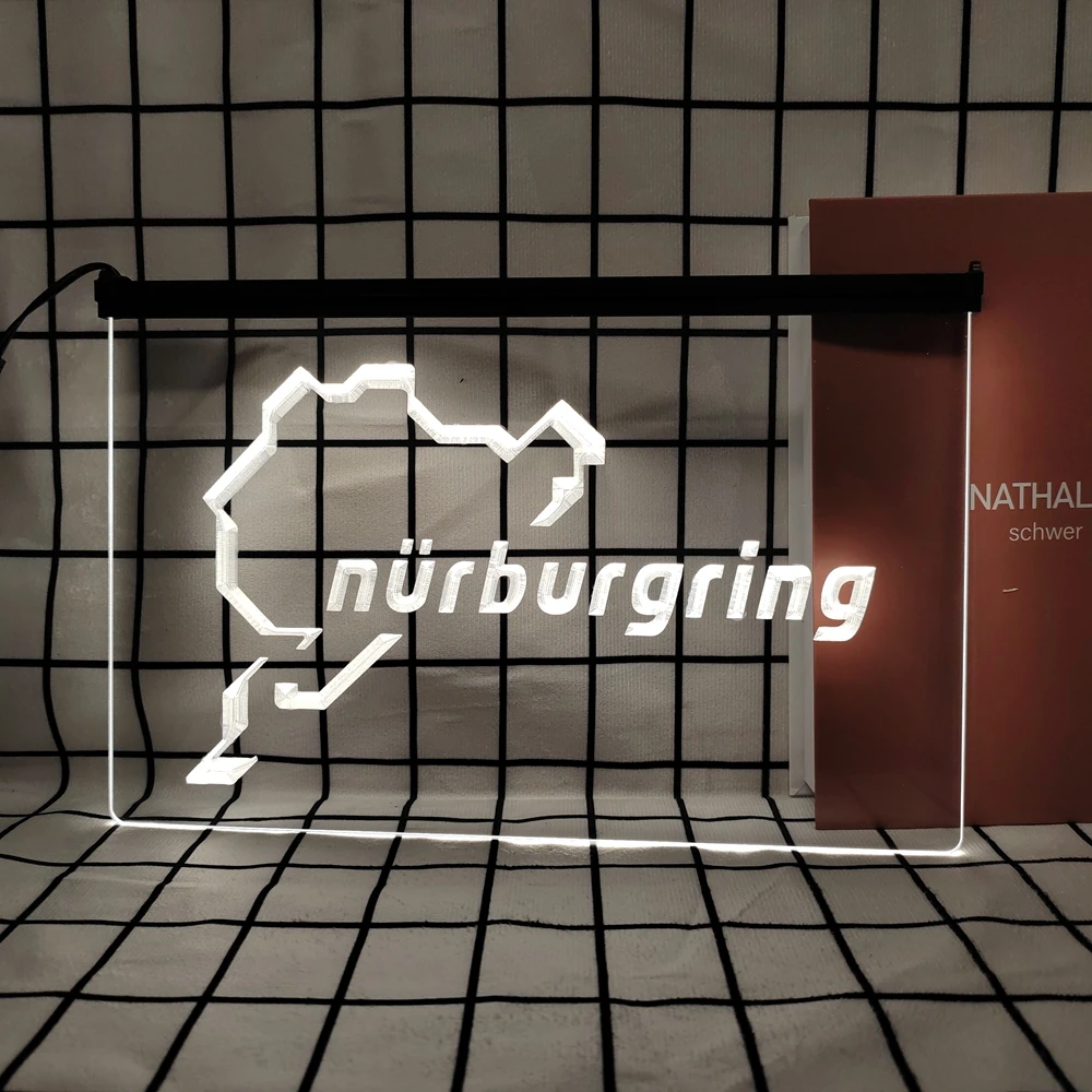 Nurburgring-Retro LED Neon Sign Home Decor with Vintage Plaques and Posters for Room Office Farmhouse