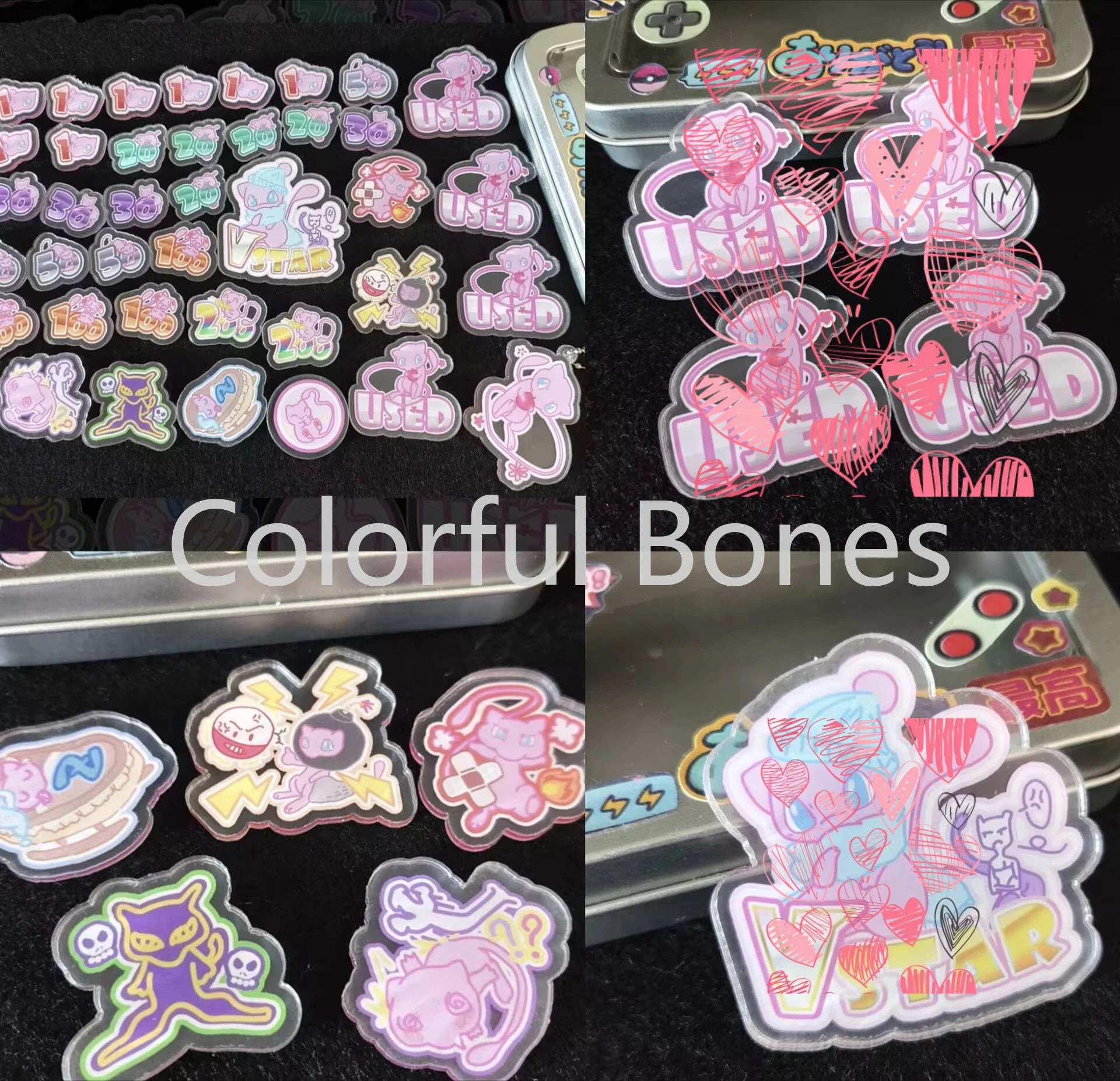 

Mew Match Scoring Damage Counter Damage Indicator For PTCG Pokemon Used Vstar Borad Role-playing Game Acrylic Gift Toy