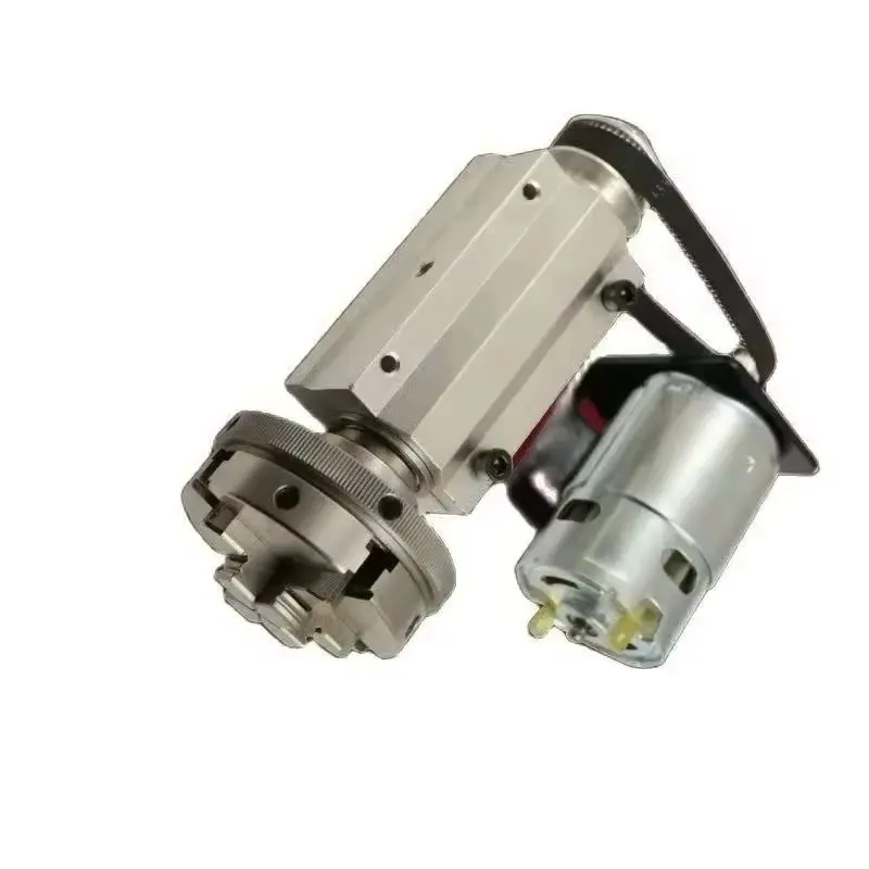 Mini Lathe Rotary Chuck Woodworking Beads Locomotive Spindle Assembly 80 Four-jaw 65 Small 50 Three-jaw Chuck for Precision Mach