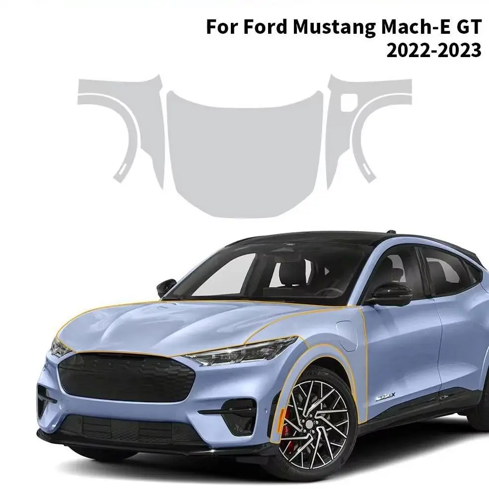 For Ford Mustang Mach-E GT 2022-2023 TPU Bumper Pre-cut PPF Clear Paint Protective Film Custom Anti Scratch Self Healing Shield