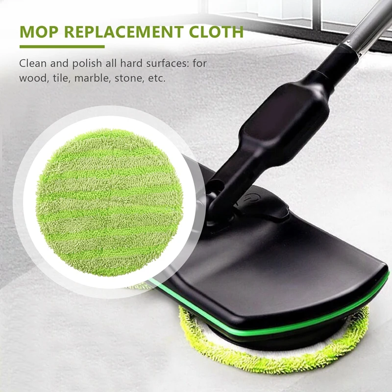 Replacement Pad For Cordless Electric Rotary Mop Sweeper Wireless Electric Rotary Mop Replacement Scrubber Pad Including 8 Micro