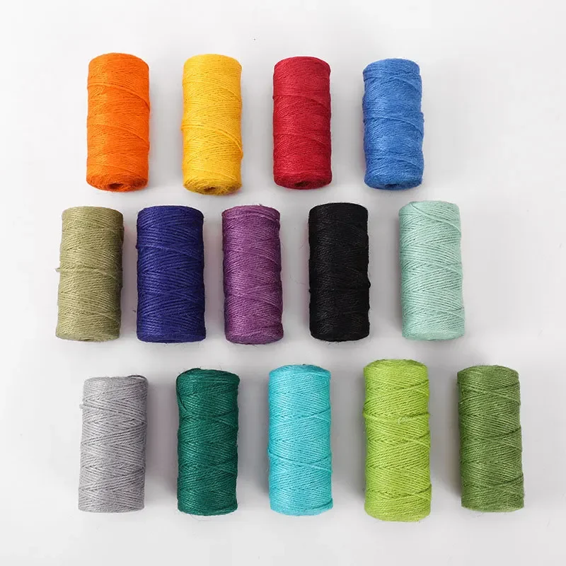 100M/Roll Colorful Craft Jute Twine String Hemp Rope Natural Burlap Hessian Cord for DIY Crafts Artwork Gift Wrapping