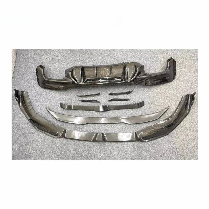 

M5 F90 High-End Front Bumper Splitter Paired with A Style Front Lip Sport Diffuser Blades