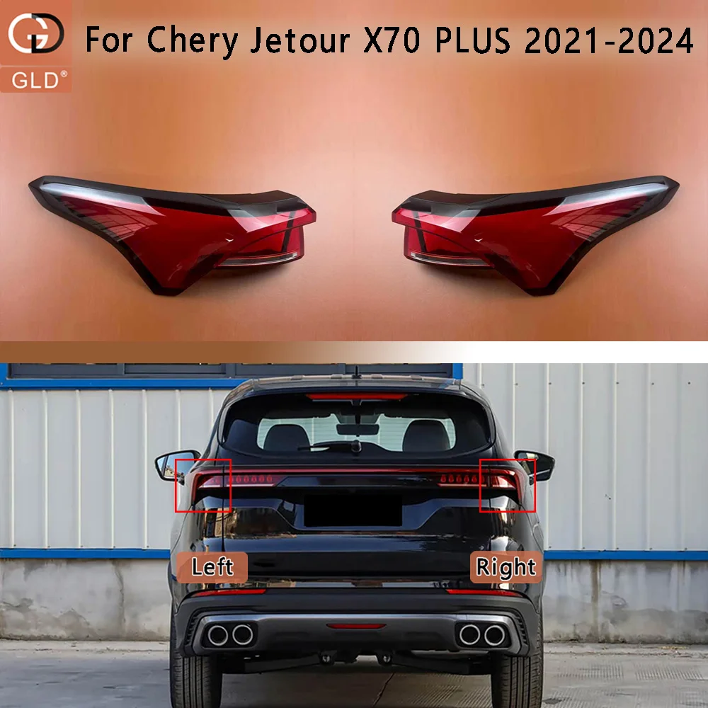

For Chery Jetour X70 PLUS 2021 2022 2023 2024 Car Accessories Outer Taillight Shell Rear Signal Parking Lights Cover Plexiglass