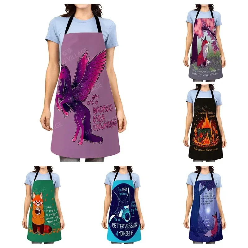 Aesthetic Women kitchen apron kids original Children Waterproof girl  princess waiter work apron oil proof cartoon kawaii cute