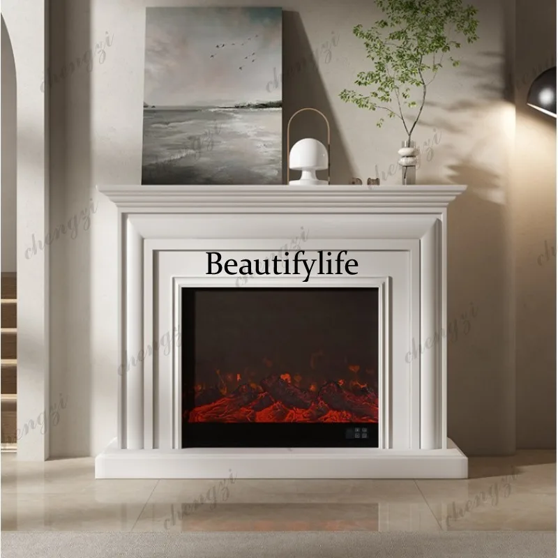 American simulation flame electronic decoration heating fireplace simple Italian minimalist decorative cabinet