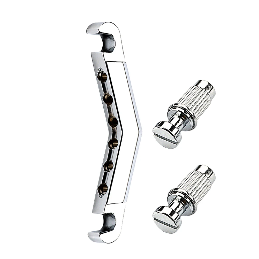 

Metal Bridge Guitar Accessories Part Replacement Roller Tailpiece Electric Parts Silver