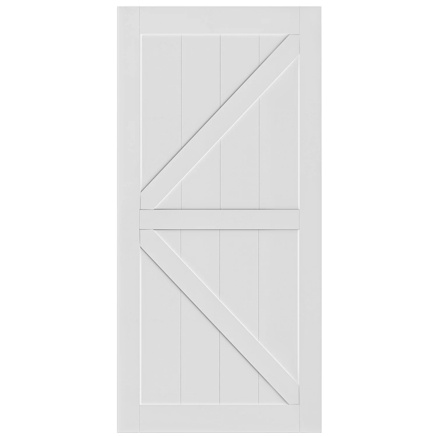 CRAZY ELF 36x84 Real Primed Door Slab, DIY Panel Door, Modern Interior Barn Door, Moisture-proof, Anti-deformation, Pre-Drilled