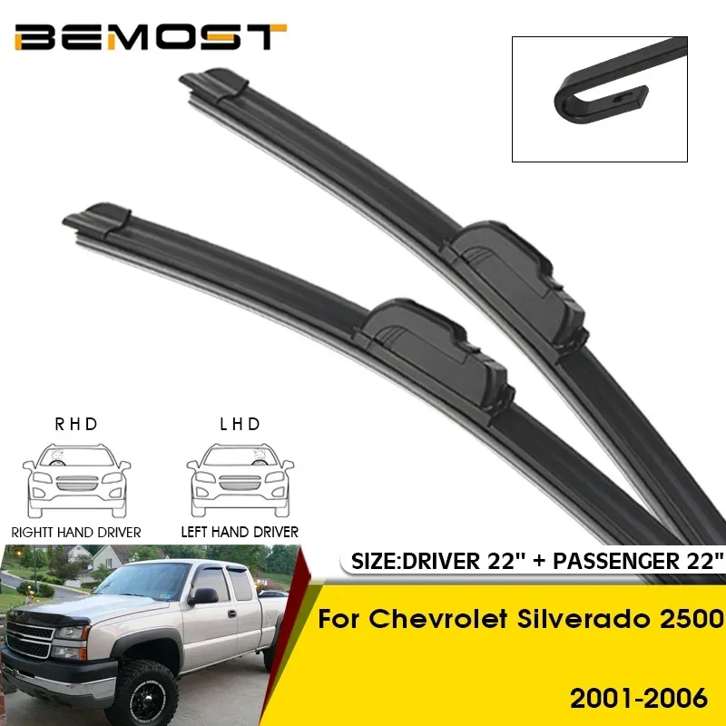 

Car Wiper Blades For Chevrolet Silverado 2500 2001-2006 Windshield Windscreen Front Window Blades 22"+22" Car Accessories