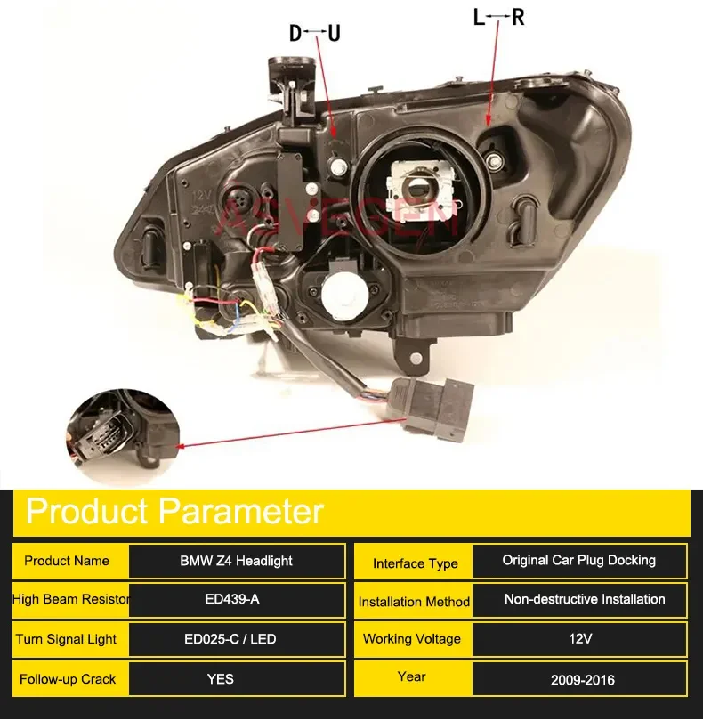 뜨거운 판매 새로운 스타일 자동 조명 시스템 수정 된 빛 LED 헤드 라이트 BMW Z4 2009-2016 AFS 버전