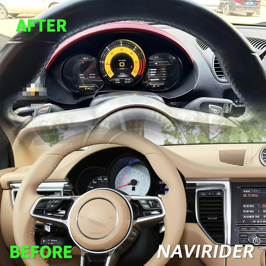 Для Porsche Macan 2014-2023 Boxster модификация автомобиля внутренняя ЖК-панель приборов центральная консоль производительность дисплей аксессуар