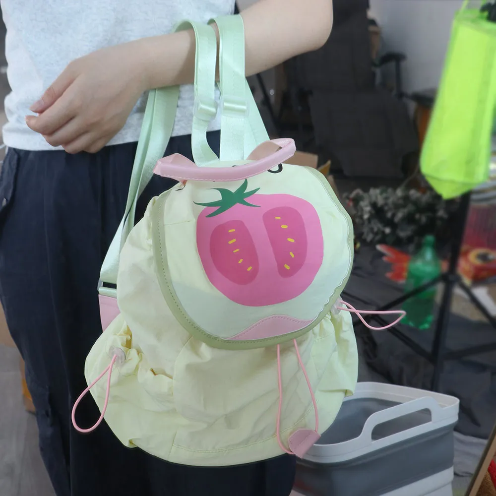 

Дофаминный цветной уличный рюкзак на шнурке, водонепроницаемый дорожный нейлоновый рюкзак с фруктами, сумка для книг, походная сумка на плечо