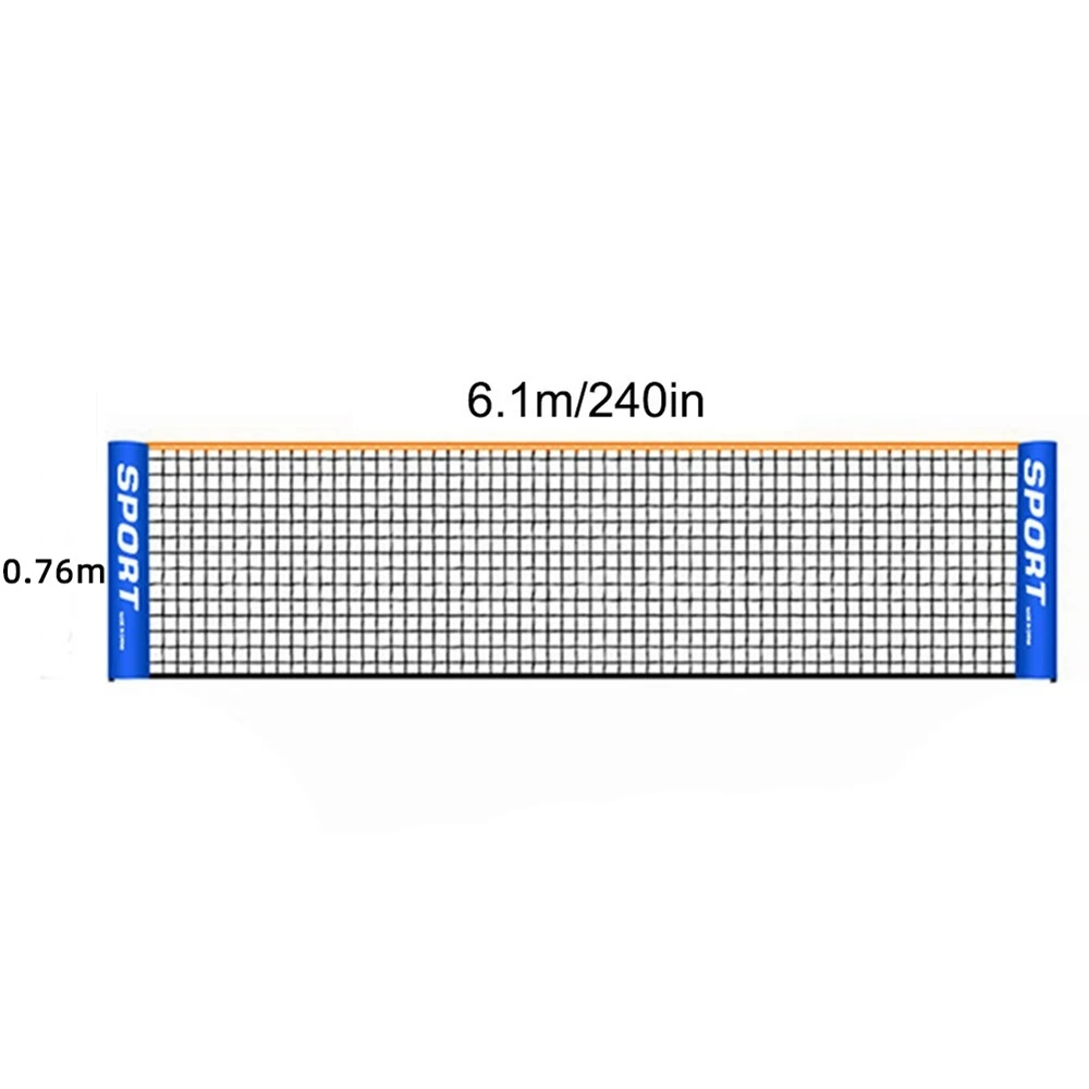 Red de voleibol de bádminton estándar para entrenamiento deportivo profesional, Red de fácil configuración para tenis al aire libre, ejercicio, 3,1/4,1/5,1/6,1 m