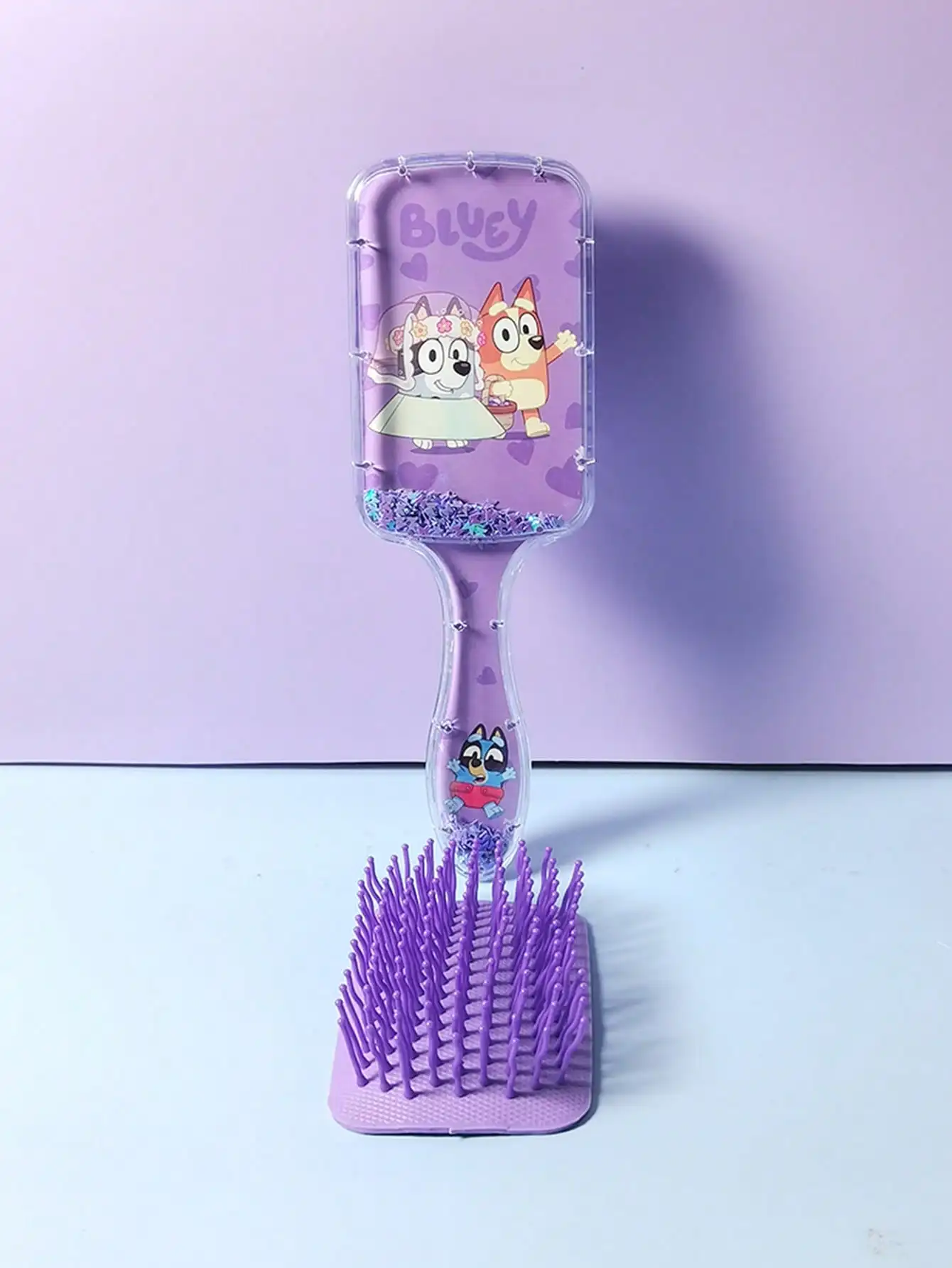 Peigne à cheveux bleu mignon, personnage de dessin animé, Bingo Coco, Muffin rouillé avec chien Bingo, démêlant du cuir chevelu, peigne à pagaie, 1 pièce