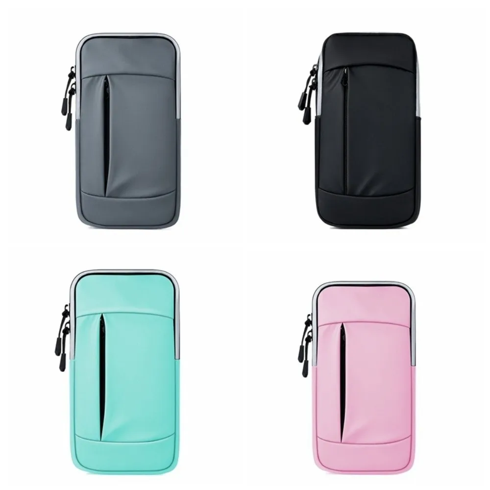 Borsa da braccio sportiva impermeabile Custodia da jogging Porta telefono da corsa di grande capacità Borsa per telefono da ciclismo traspirante con cerniera Uomo Donna