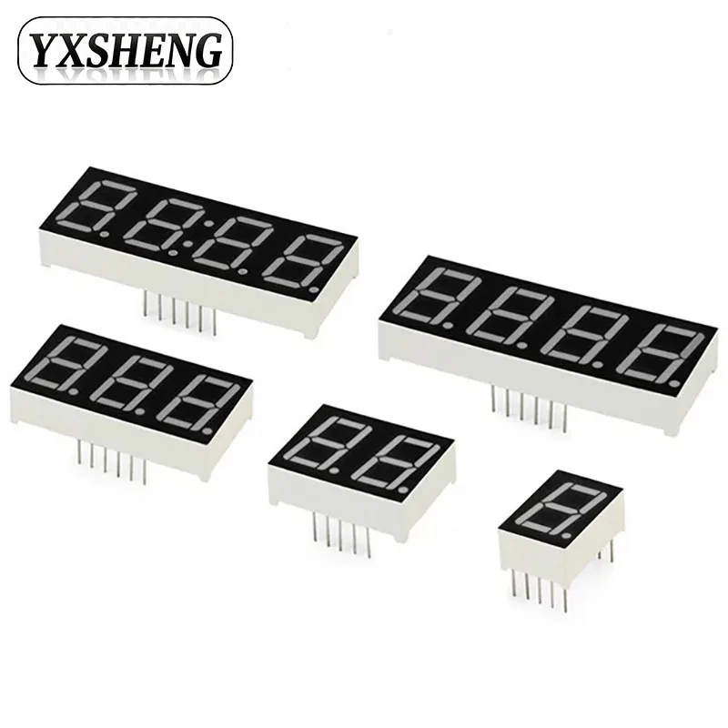 5PCS 0.56 Inch LED Display 1Bit 2Bit 3Bit 4Bit 7 Segment 1 2 3 4-Pin Digit Tube Red Common Cathode/Anode Digital LED 7Segment