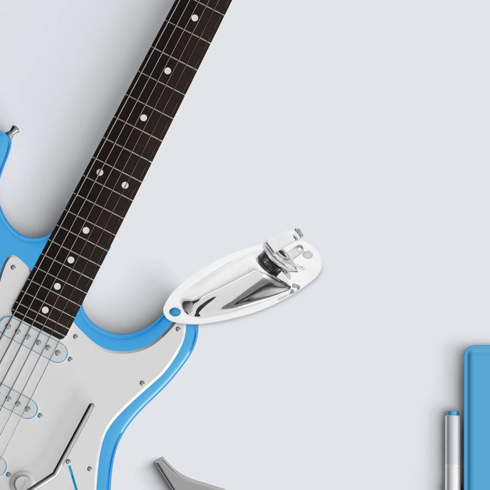 

1 Set Guitar Jack Plate Bass Output Input Socket Pickup Replacement Metal Fittings Accessories Parts Durable Electric Guitar