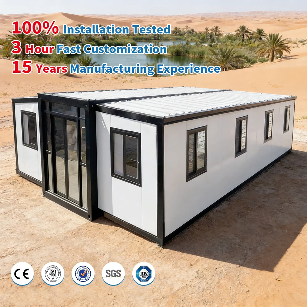 Ready Made 2 3 4 5 Bedroom Prefabricated 20Ft 40Ft Expandable Container House Luxury Prefab Villa Foldable Portable Mobile Home