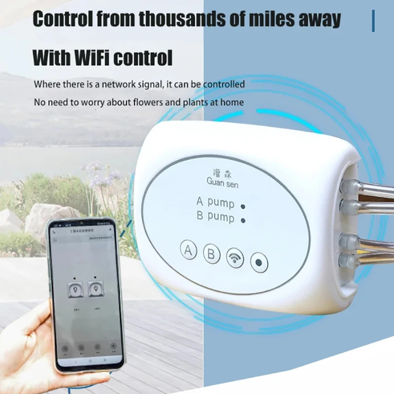 WiFi Smart Garden Irrigation Controller Plant Automatic Drip Irrigation System Kit Mobile Phone Control Watering Timer Device