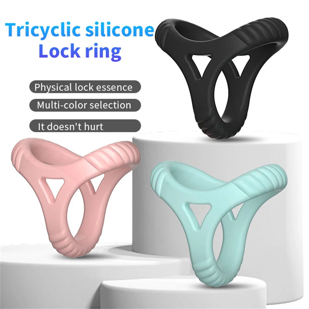 High Elasticity Cock Ring Reusable Penis Ring Time Lasting Delay Ejaculation Stretcher Dick Erection Semen Ring Sex Toys For Men - view 3