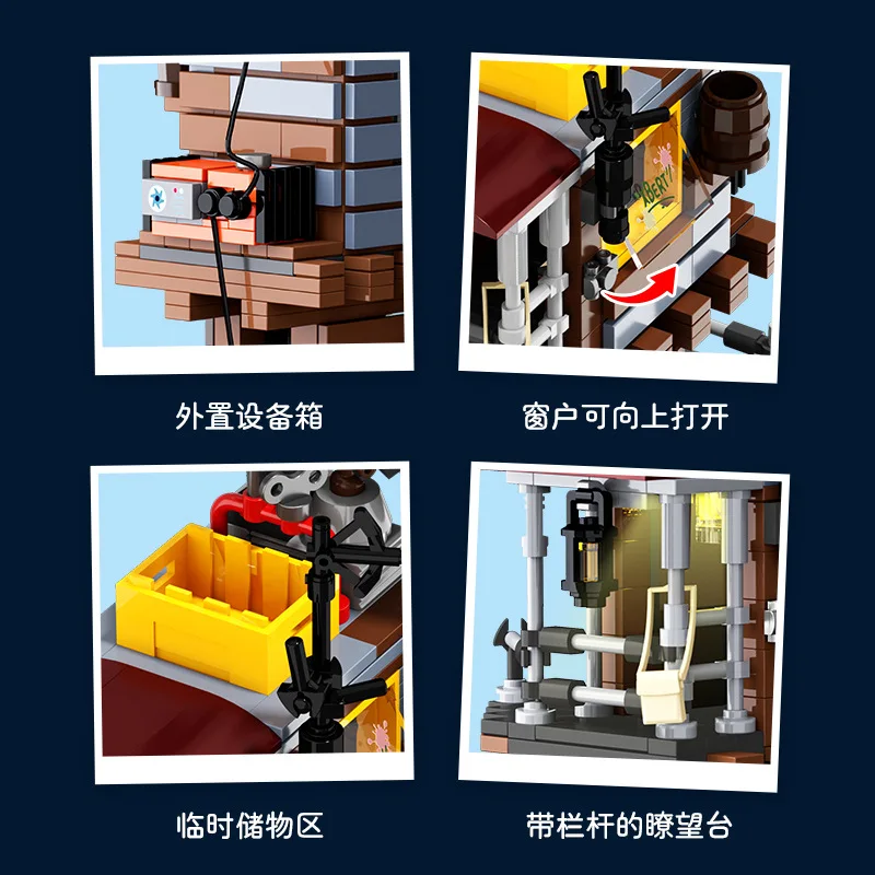 

739PCS MOC Scene Model Building Blocks Outpost Watchtower Educational Assembly Toys Desktop Ornament Kid Holiday Gift 66203