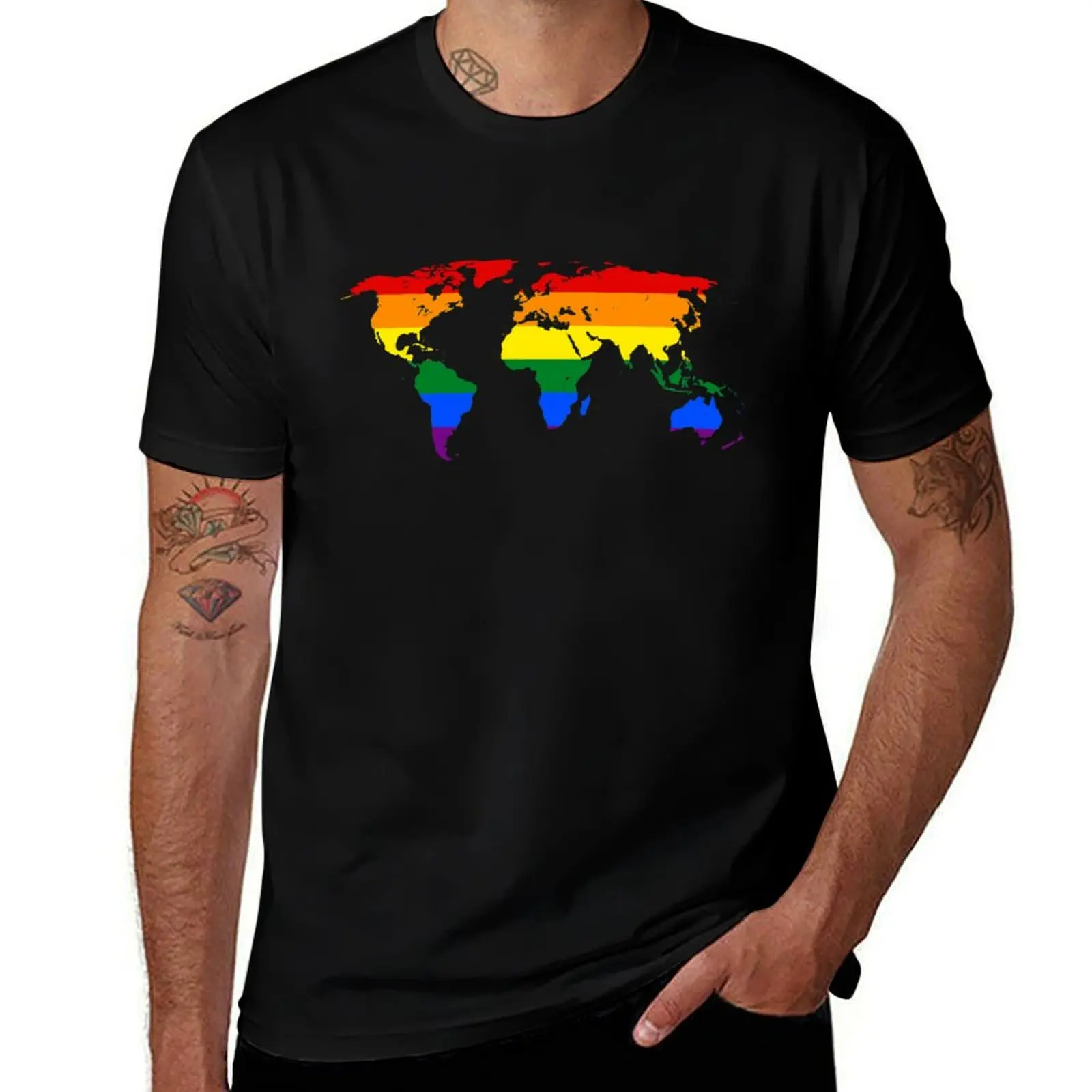 

rainbow world T-Shirt anime tshirt man t shirt designer T-Shirt