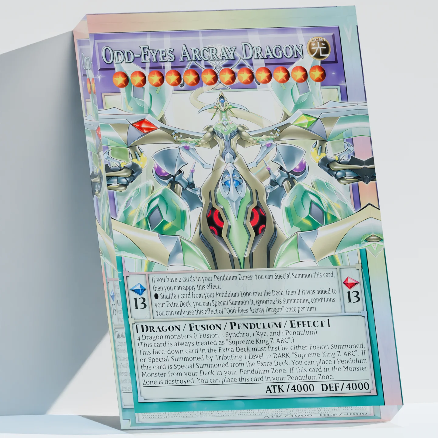 Yu-Gi-Oh YGO Odd-Eyes Arcray Dragon Clear Acrylic Block Anime Goods Desktop Ornament Anime Desk Decor Collection Gift