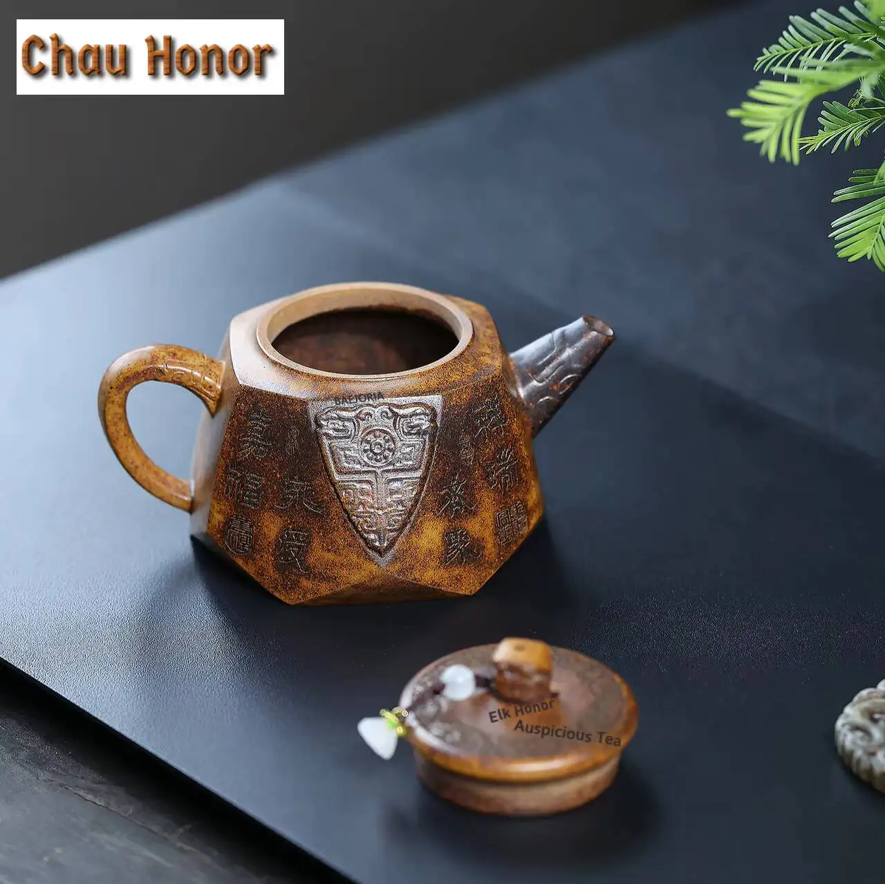 ZAEYORIA 260ml Traditional Yixing Purple Clay Teapots Handmade Diamond Pot Raw Ore Mud Kettle With Strainer Zisha Tea Set Cafes