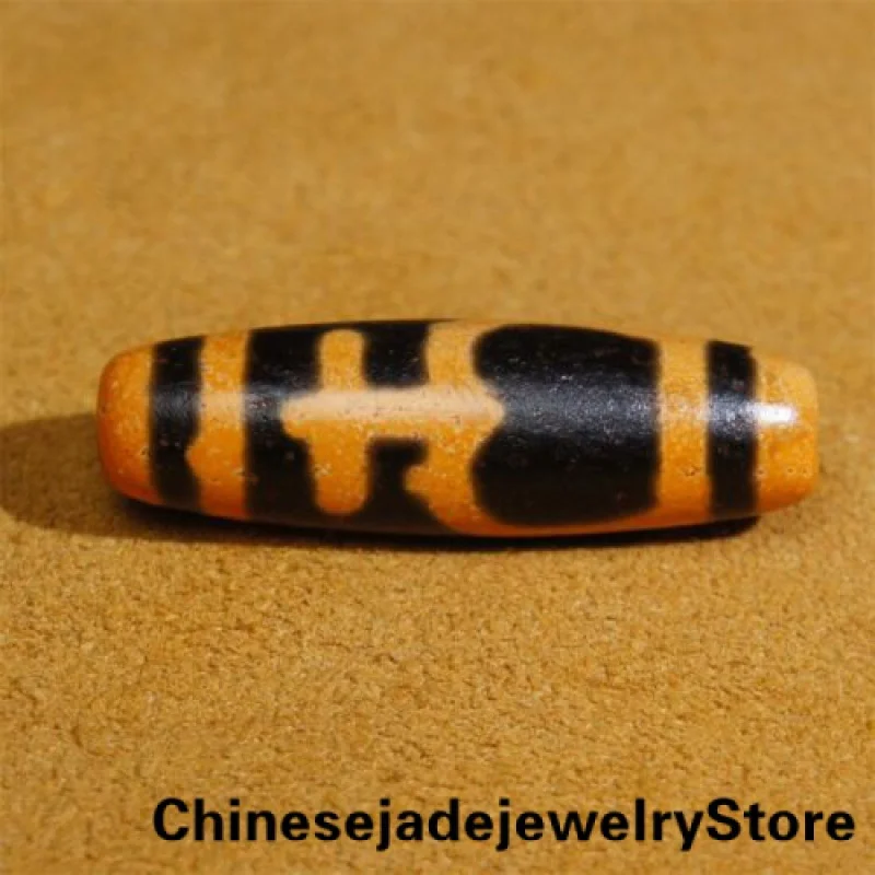 

Ancient Tibetan DZI Beads Old Agate Double Treasure Bottle Totem Amulet Pendant