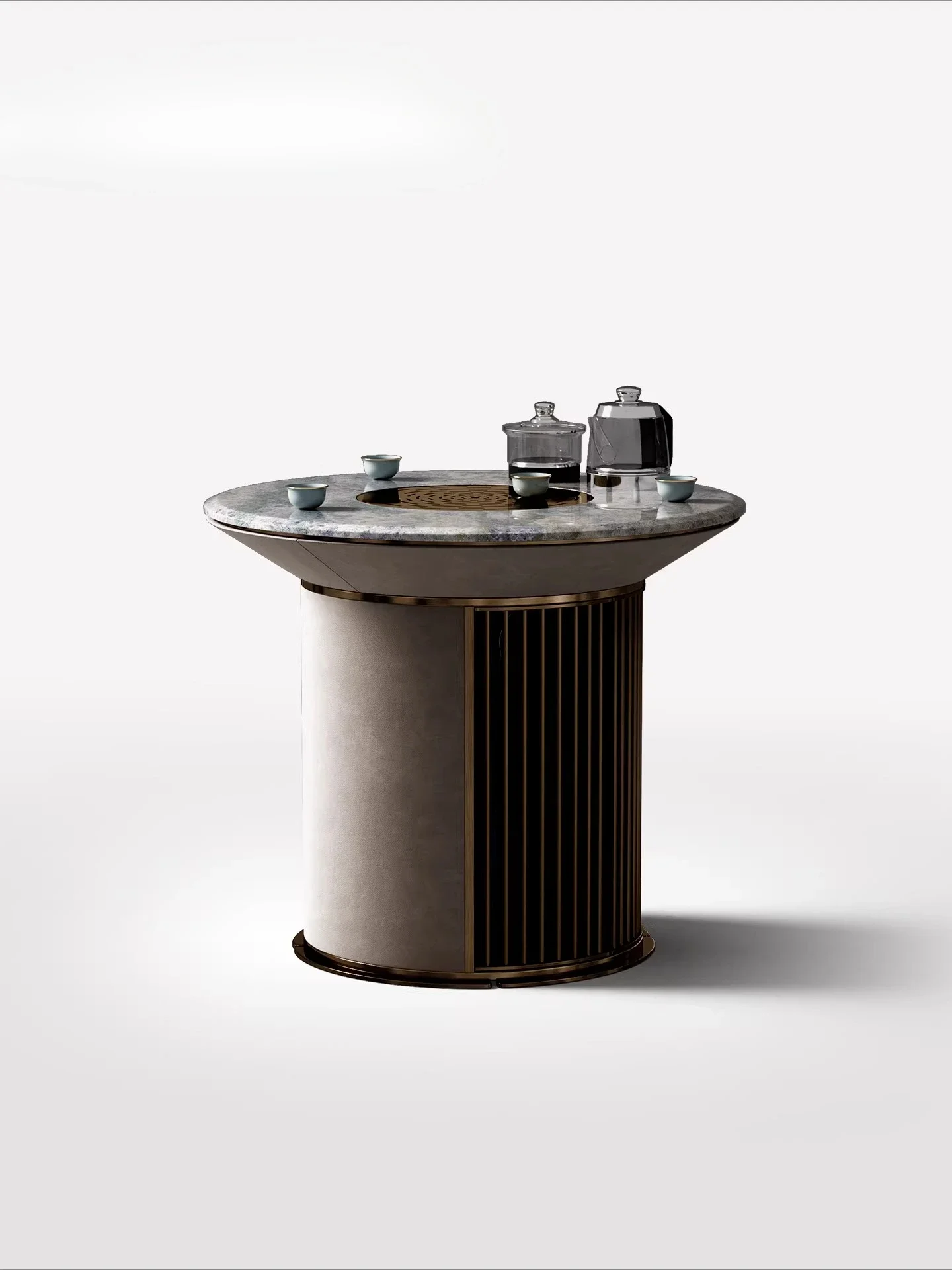 

Чайный столик из натурального камня, роскошный, для дома, гостиной, балкона, небольшой квартиры, круглый