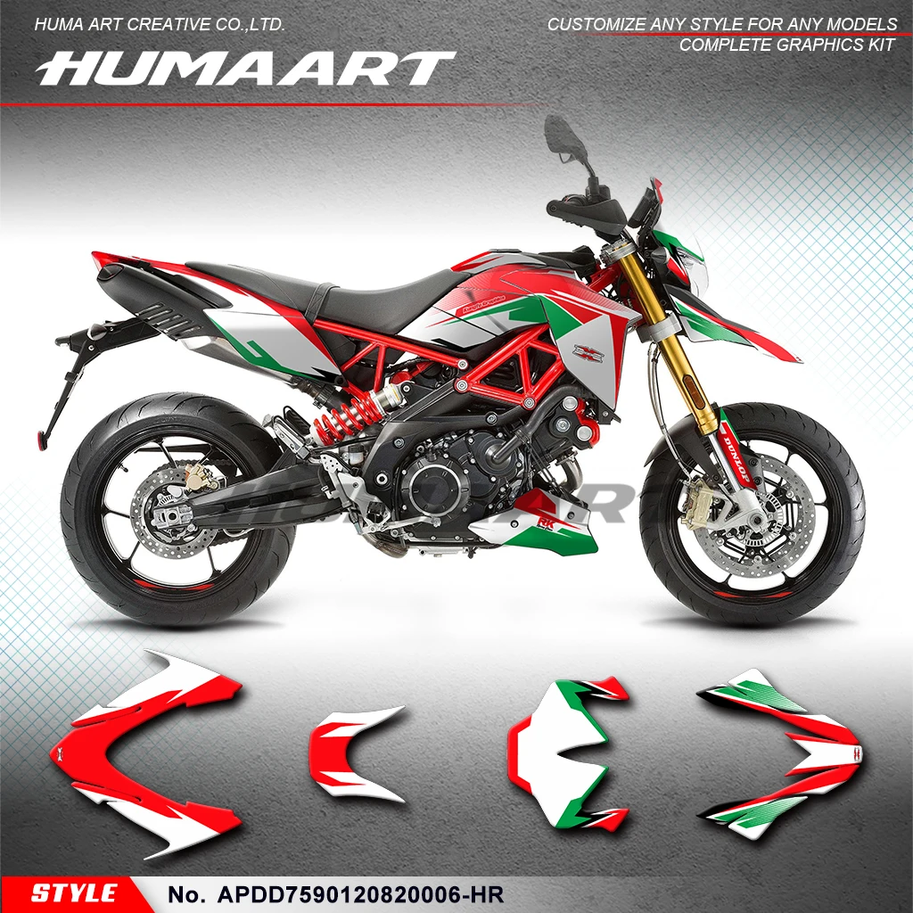 

Графическая виниловая наклейка huпера для Aprilia Dorsoduro 750 900 1200 2008-2020, APDD7590120820006-HR