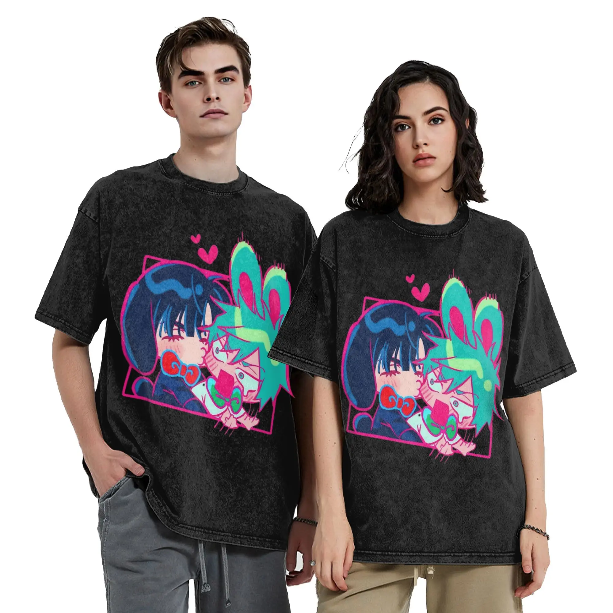 Aliens Stages Till X Ivan Washed T Shirts Streetwear Fashion T-Shirt  Tees Tops Men Women 100% Cotton Oversize Summer