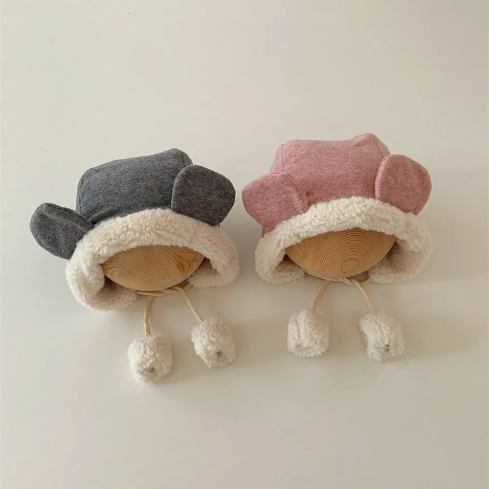 

Lovely Cute Bear Ear Hat Winter Thick Baby Beanie Cap Warm Fleece Ear Protection Hat Boys Girls