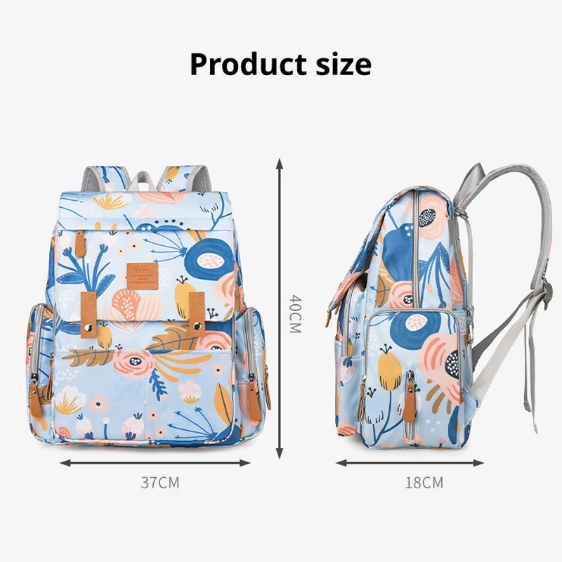 Mommy Bag New Nylon Printed Mommy Bag for Travel Portable Multifunctional Mother and Baby Bag