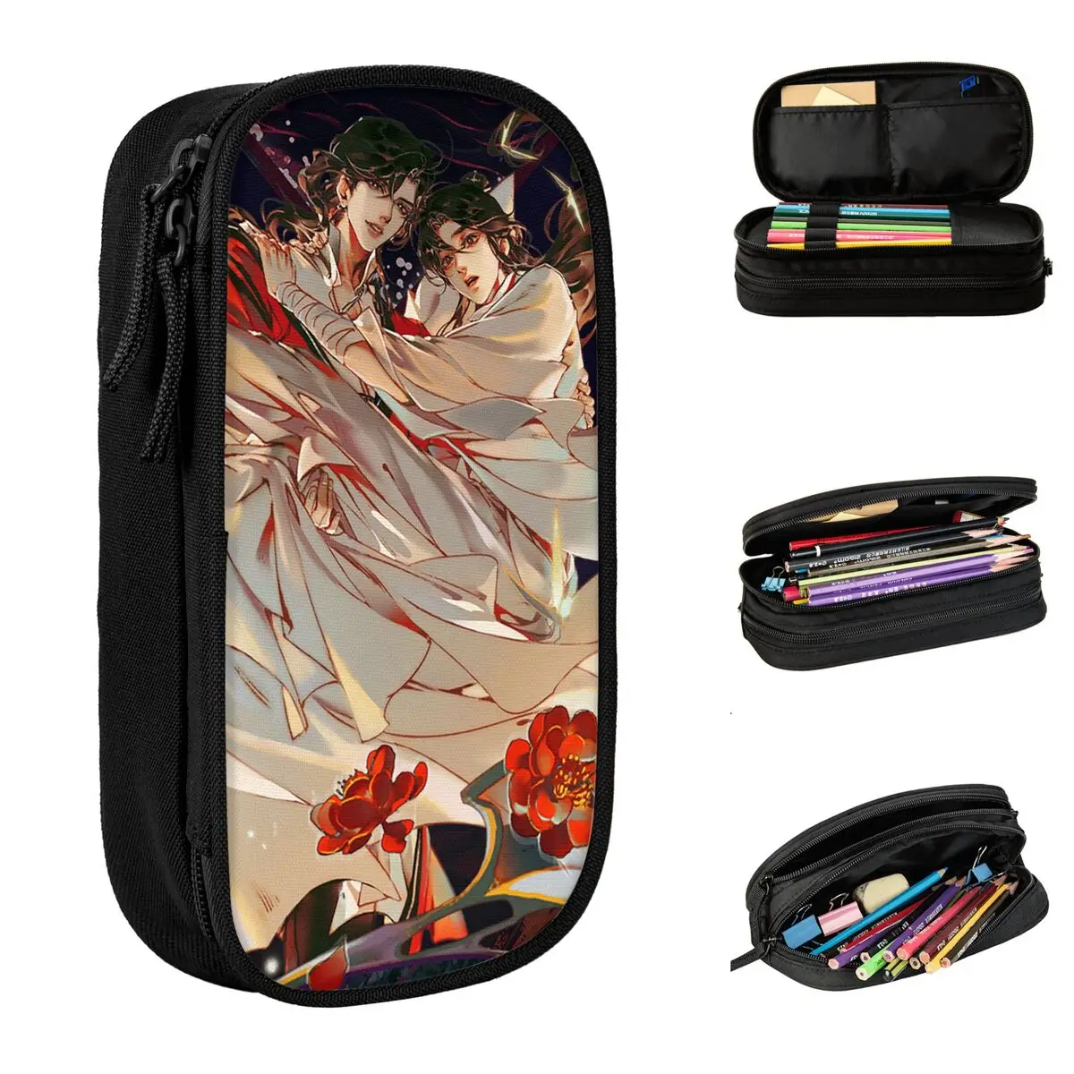 Estuche para lápices Anime Yaoi Lgbt, bolsas para bolígrafos con bendición oficial del cielo, almacenamiento grande para niñas y niños, estuches para lápices cosméticos escolares para estudiantes