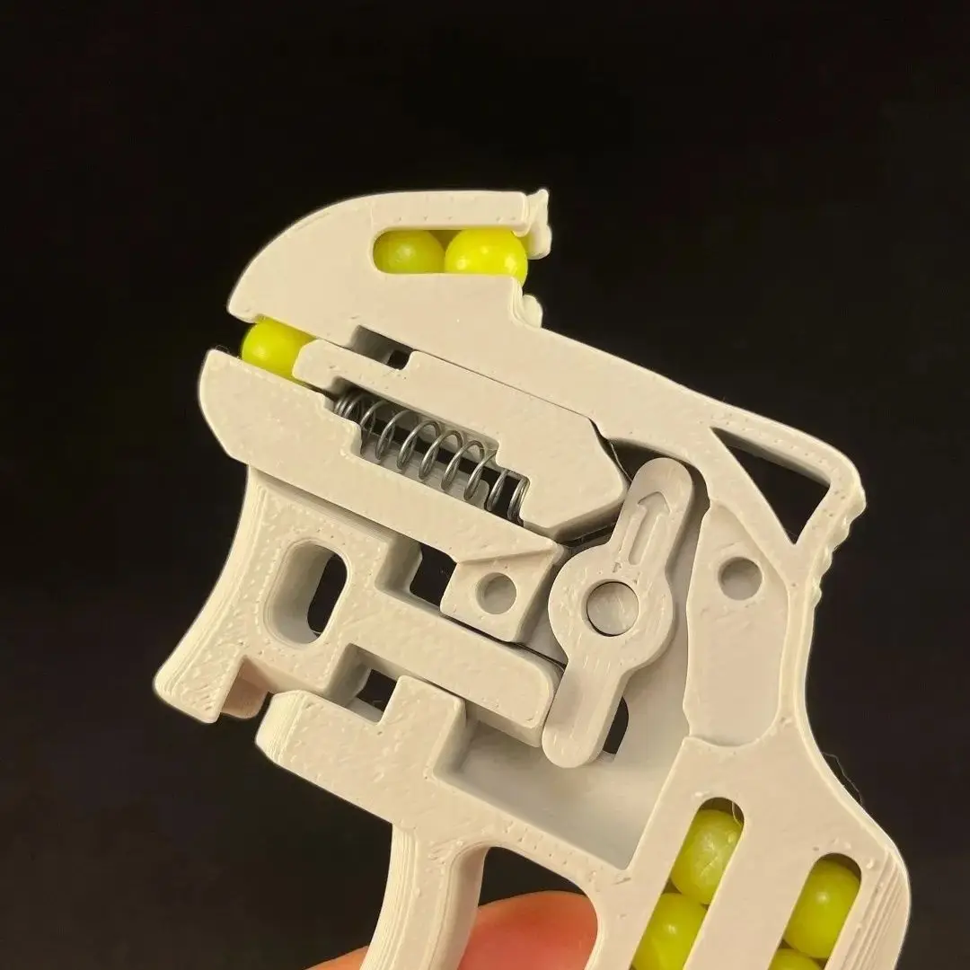 Mini Portable 3D Printed Soft Bullet Gun Children's Creative Toy