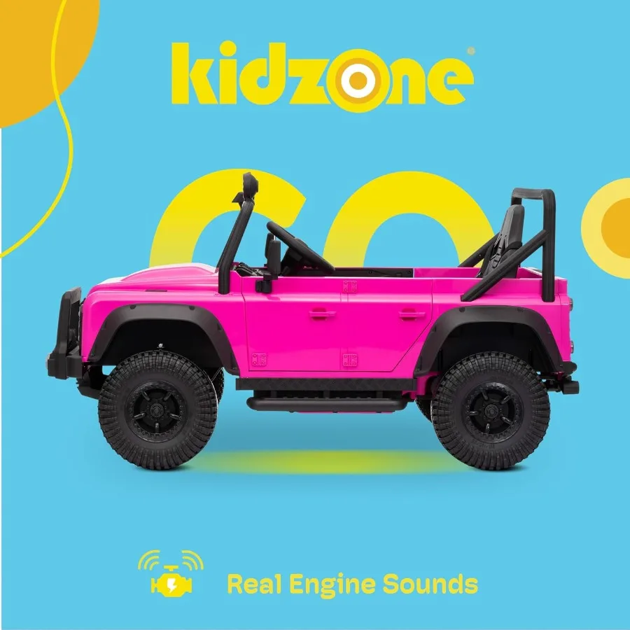 รถยนต์ไฟฟ้าสำหรับเด็ก 12V พร้อมใบอนุญาต, รถ SUV ของเล่นไฟฟ้าพร้อมรีโมทคอนโทรล, ไฟ LED, บลูทูธ, ช่องเสียบ USB/AUX เพลง, ปรับความเร็วได้หลายระดับ - Pi