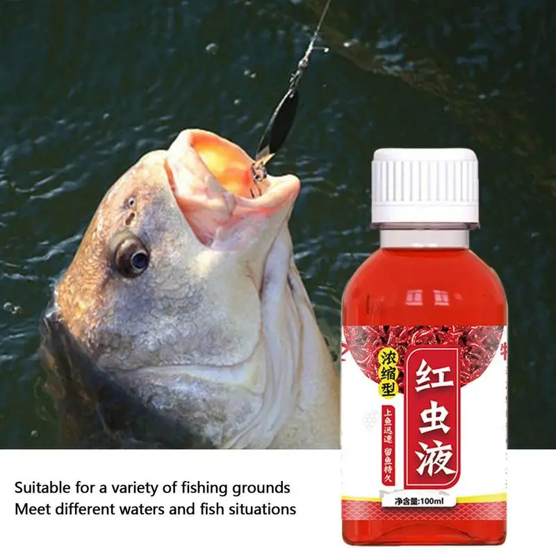 Bait Scent Fish Attractants For Baits Highly Concentrated Liquid Fishing Additive With Red Worm Scent Natural Fishy Smell