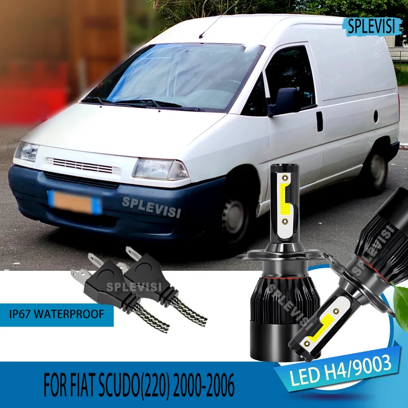 

2 шт., без хлопотса, легко подходящие светодиодные галогенные фары H4, замена для FIAT SCUDO (220) 2000 2001 2002 2003 2004 2005 2006