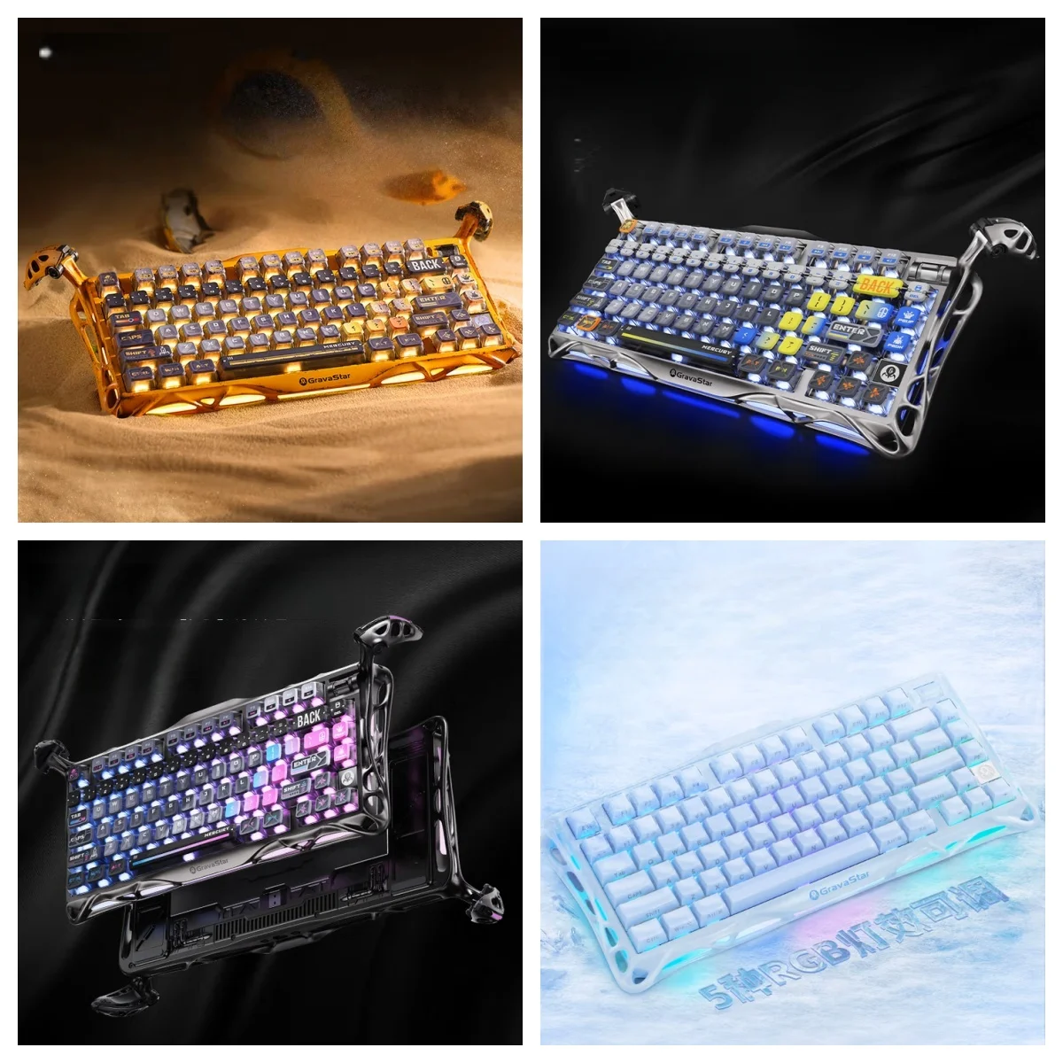 

New K1 Pro Gaming Keyboard 79 Key Cyberpunk Theme Aluminum Alloy Mechanical Keyboard Tablet Laptop Office Gaming Esports