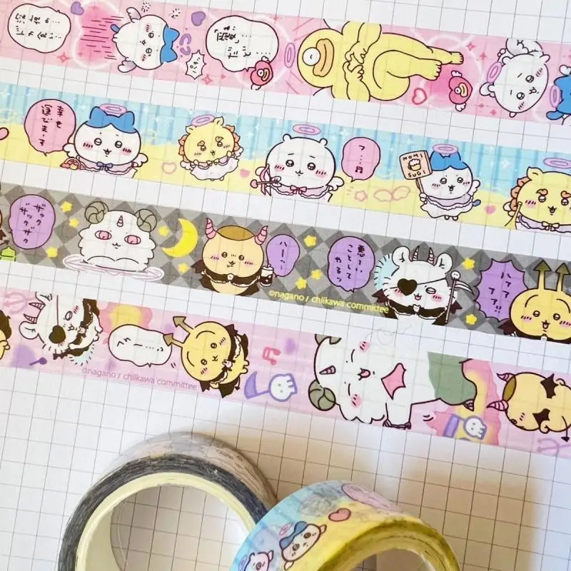 Kawali Chiikawas Cartoon Paper Tape Hand Account Stickers Diy Decoration Stickers Students' Supplies Kids Toys Gift For Girls