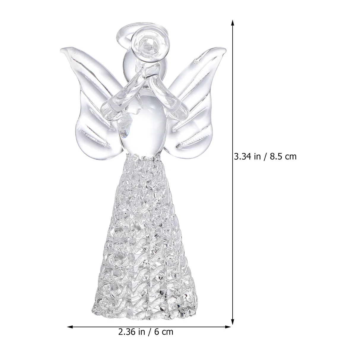 1 قطعة النحت الزجاجي الفاخر كريستال واضح بايبر الملاك الشمعدان مقهى مطعم ديكور التصنيع بالتفصيل