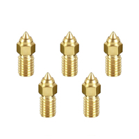 5/10PCS 0.4mm High-Speed Brass M6 Hotend Extruder Nozzle for Ender 3 V3 SE Ender 5 S1/Ender 7 3D Printer Accessories