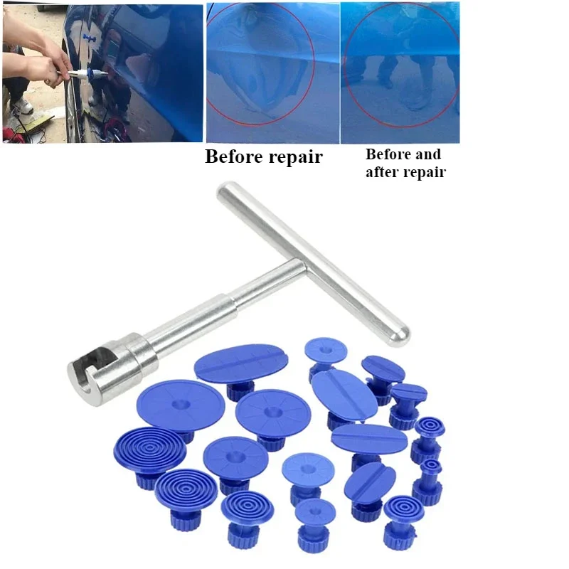 

Auto Paintless Dent Repair Tools Car Body Suction Cup Slide Hammer Reverse Puller Tabs for Dent & Ding Remover Kit Set Garage