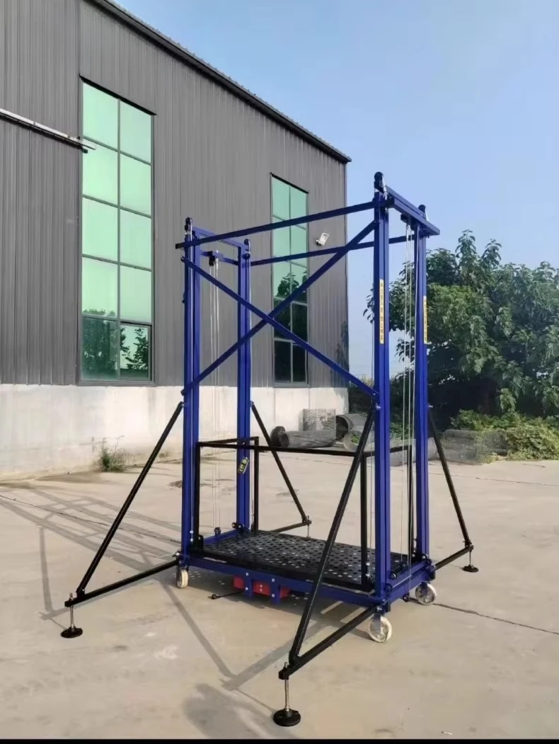 Electric scaffolding Load bearing 500 800 1000KG Cheap steel Metal frame Remote control Mobile Lifting platform Hydraulic